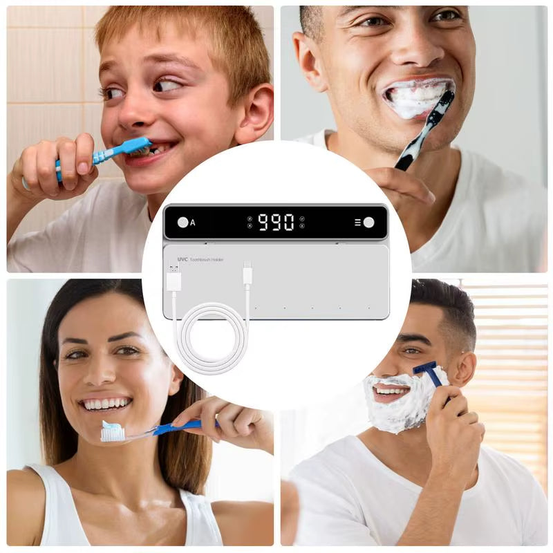Purely Hygenic™ V3 — Smart UV Toothbrush Sterilizer with Turbo Air Dry &amp; Heat Disinfection
