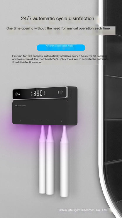 Purely Hygenic™ V3 — Smart UV Toothbrush Sterilizer with Turbo Air Dry &amp; Heat Disinfection